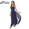 Robe élégante en mousseline de soie pour femmes soutien-gorge intégré robe de Rh robe de soirée