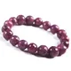 Bracelet de perles de rose rouge véritable adrenGemstone naturel face commandée qualité