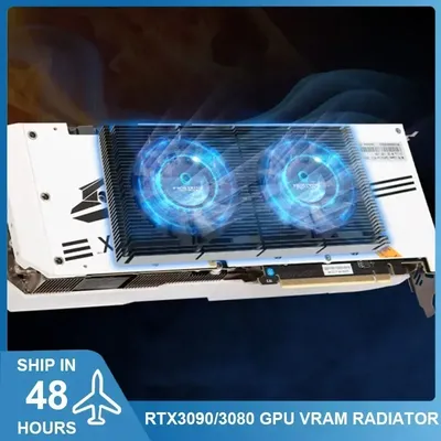 Plaque arrière en aluminium RTX4090/4080 GPU 3090/3080 mémoire vidéo VRAM panneau de dissipateur