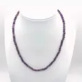 Collier à facettes Alanding Yst pour femme pierres précieuses perles de charbon naturel collier