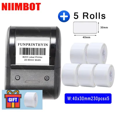 Niimbot-Étiqueteuse Portable Imprimante Thermique Mini Code-barres Code QR Autocollant Papier
