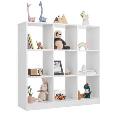Costway Modern 9-Cube Bookcase with 2 Anti-Tipping...