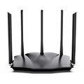 Tenda RX12 Pro Wi-Fi 6 WLAN Router(AX3000 Dualband 5GHz: 2402Mbps+2,4 GHz: 574Mbps)5*6dBi High-Gain-Antennen, Gigabit-LAN/WAN-Port, WPA3, MU-MIMO+OFDMA,WiFi+Mesh, VPN, APP, keine DSL-Funktion, Schwarz