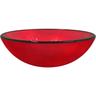 Waschbecken Hartglas 42x14 cm Rot Vidaxl