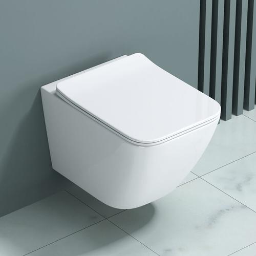 Hänge-WC Toilette Aachen308 inkl. Soft-Close Spülrandloses wc spülrandlose toilette - Weiß | Modell