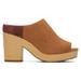 TOMS Women's Brown Florence Heel Suede Sandals, Size 8.5