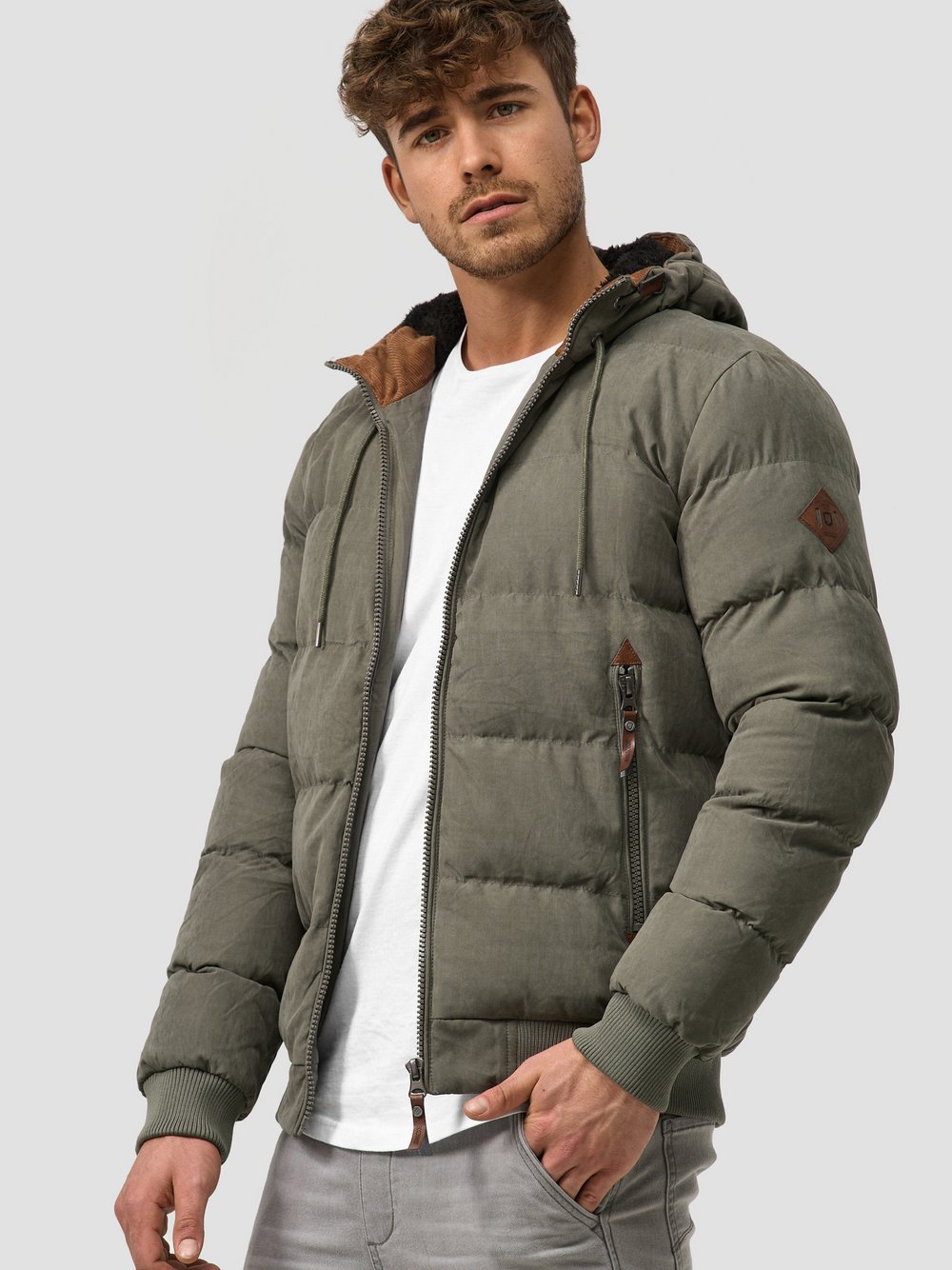 Indicode Winterjacke Herren oliv, M Image