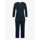 Hanro 3/4 Arm Pyjama Damen marine, L