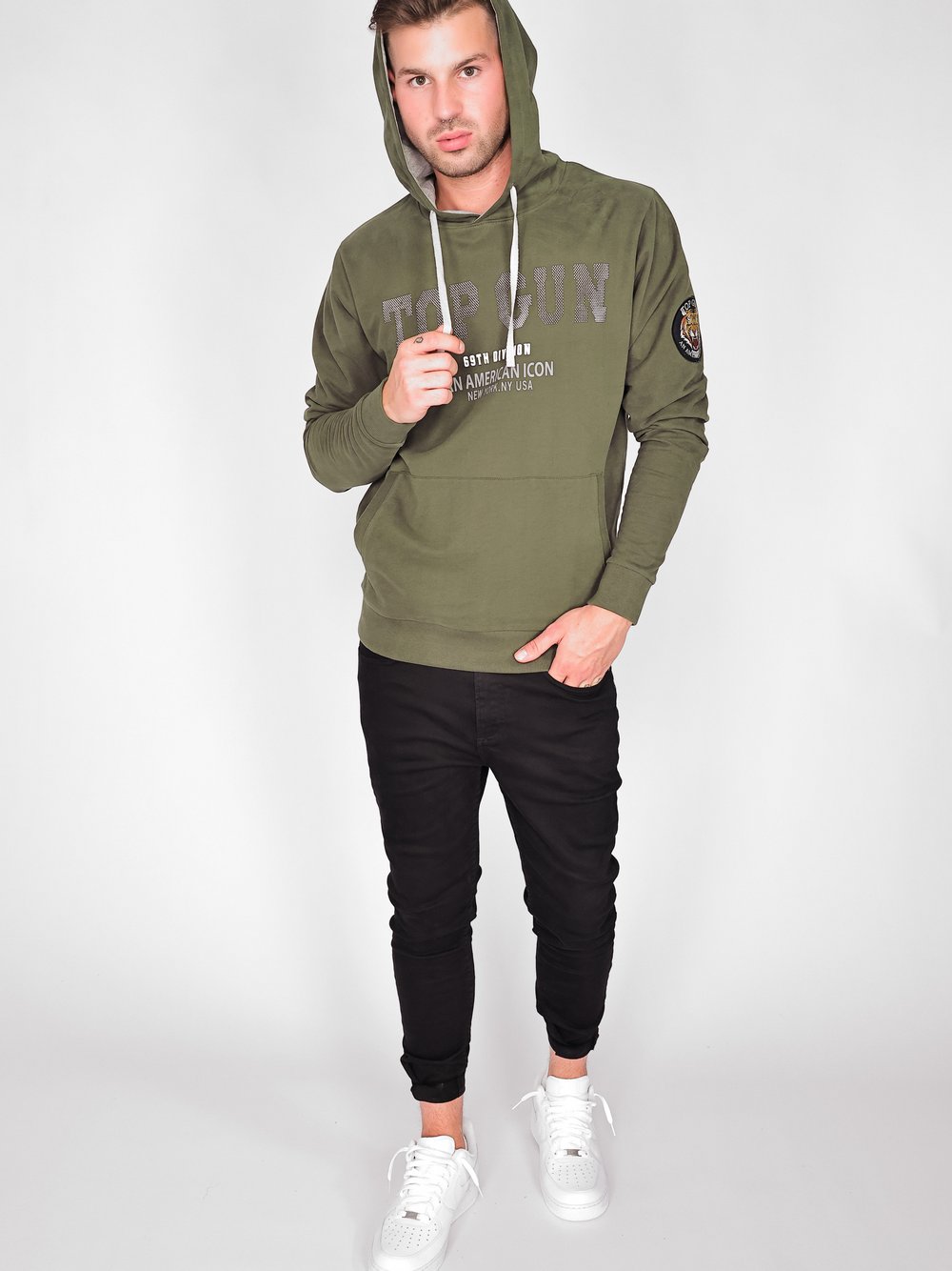 Topgun Hoodie Herren oliv, 4XL Image