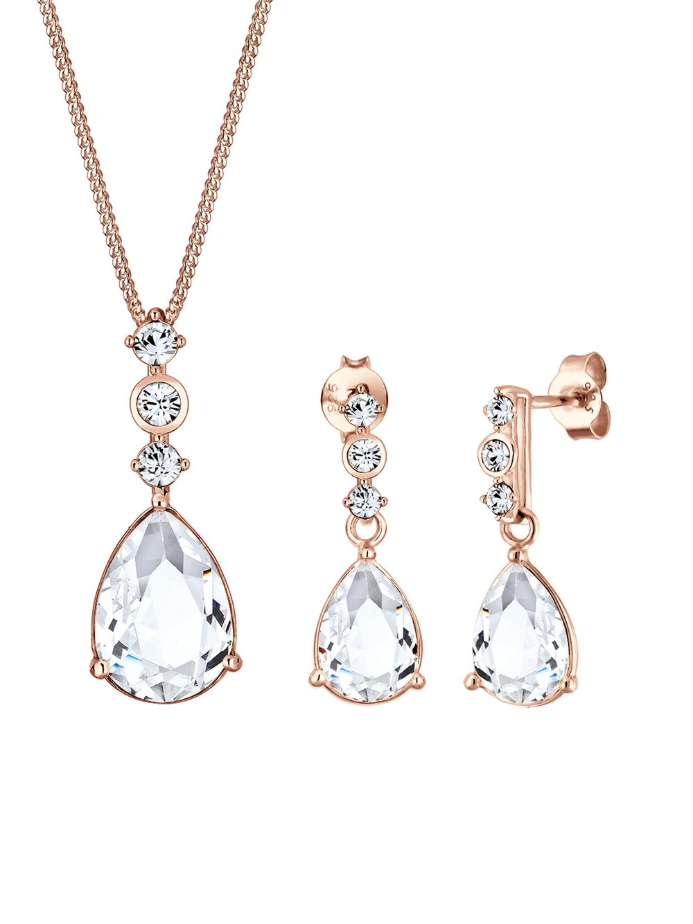 Elli PREMIUM Schmuckset Damen weiß, 45