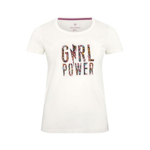 Oklahoma Jeans T-Shirt Damen vanille, S