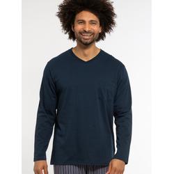 Ammann Schlafanzug Shirt Organic Cotton Herren marine, XL