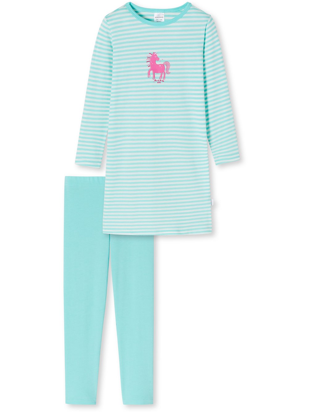 Schiesser Pyjama Mädchen türkis, 98 Image