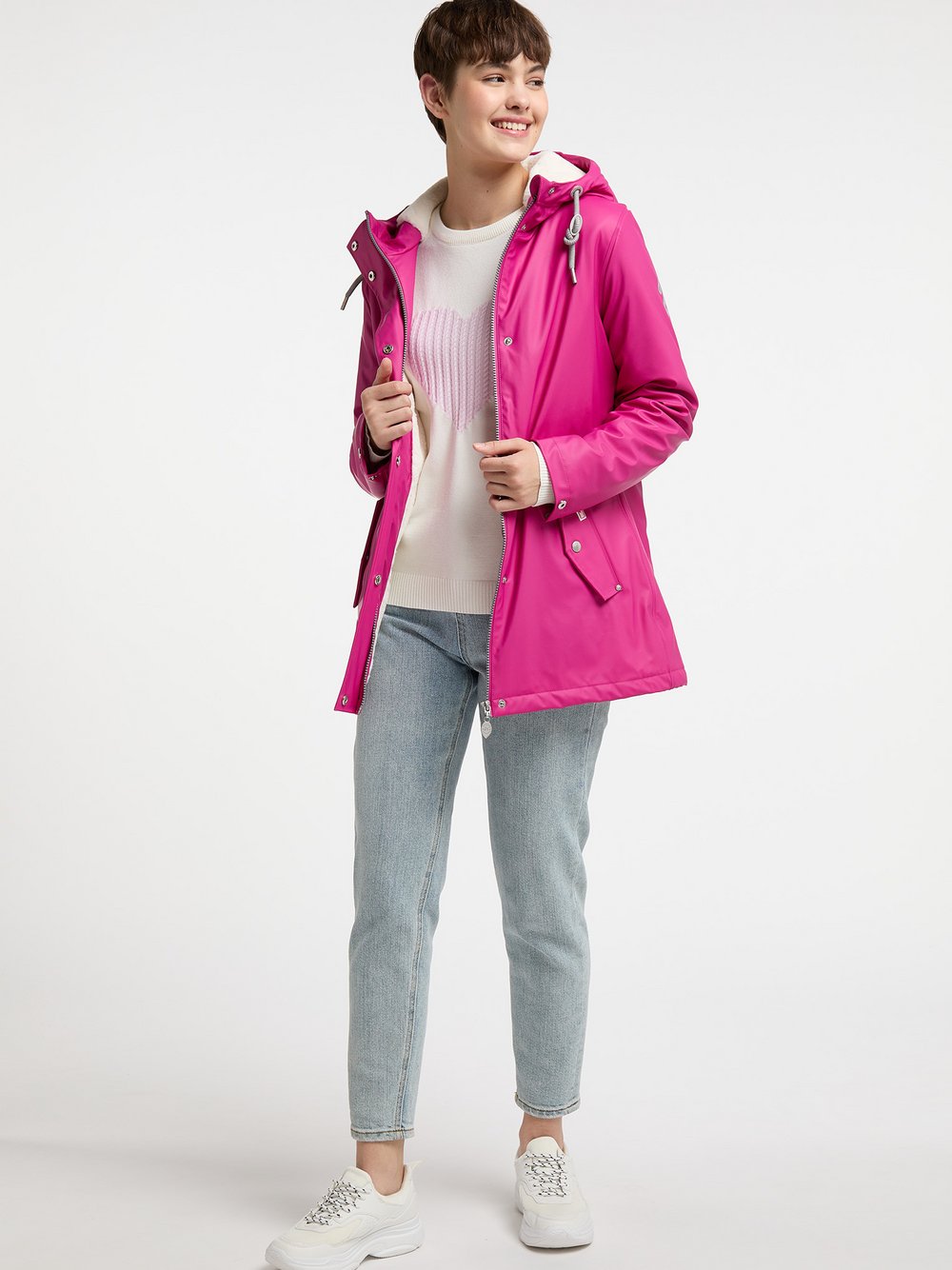 MyMo Regenjacke mit Webpelzfutter Damen fuchsia, XL Image