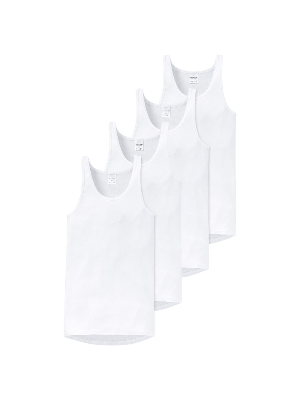 Schiesser Unterhemd 4er Pack Herren weiß, XL Image