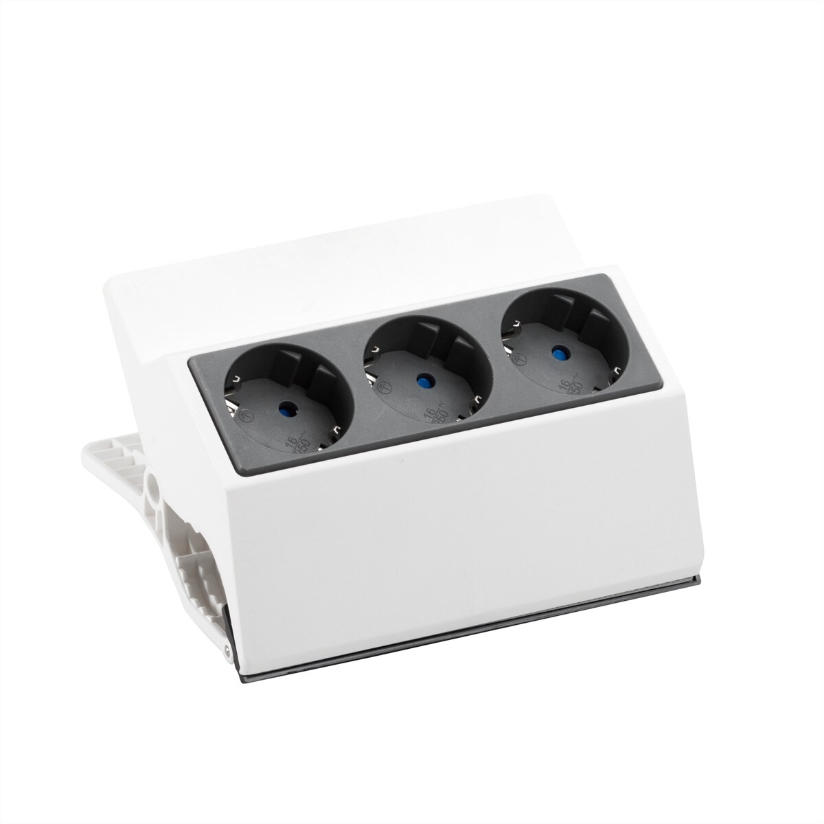 BACHMANN PEGGY Aufklemmsteckdosenleiste 3x Schutzkontakt, weiß, 3 m Image