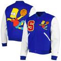 Men's Freeze Max Royal/White The Simpsons Bart Ballin Full-Zip Varsity Jacket