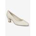 Extra Wide Width Women's Ballari Pump by Easy Street in Bone (Size 10 WW)