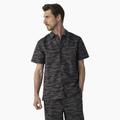 Dickies Men's Skateboarding Cooling Relaxed Fit Shirt - Black Tonal Concrete Camo Size S (WSSK8)