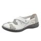 Slipper RIEKER Gr. 40, grau (weiß, grau) Damen Schuhe Rieker Spangenschuh, Schlupfschuh, Komfortschuh mit Klettverschluss Bestseller