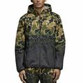 Adidas Jackets & Coats | Adidas Windbreaker Rain Jacket Mens Medium Full Zip Hooded Ombre Camo Trefoil | Color: Black/Green | Size: M