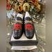 Gucci Shoes | Authentic Gucci Mens 9 Or 9.5 Agnello Plonge Nero Skull Brixton Horsebit Loafers | Color: Black/Red | Size: 9.5