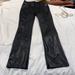 Zara Pants & Jumpsuits | Black Leather Flared Zara Pants | Color: Black | Size: L