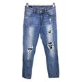 American Eagle Outfitters Jeans | American Eagle Hi-Rise Jegging Crop Distressed Size 2 | Color: Blue | Size: 2