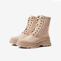 Free People Shoes | Free People Camp Out Canvas Combat Boot | Color: Cream | Size: 10