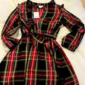 J. Crew Dresses | Girls Holiday Nwt Dress, Matching Shirt With Brother Available! | Color: Black/Red | Size: 7g