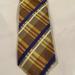 Burberry Accessories | Beautiful Burberry Tie- Gold And Violet Stripe- Great Condition | Color: Gold | Size: Os