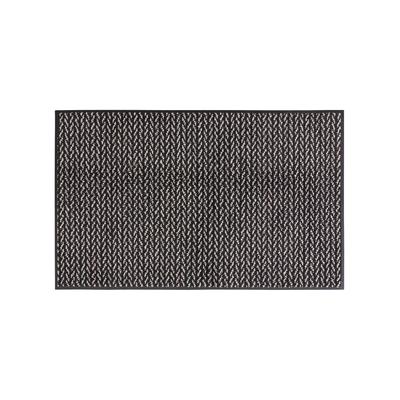 Fußmatte WASH+DRY BY KLEEN-TEX Teppiche Gr. B/L: 50 cm x 75 cm, 7 mm, 1 St., schwarz (schwarz, natur) Fußmatten gemustert