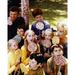 The Brady Bunch 1969 TV Mike Carol Alice & kids with giant lollipop 24x30 poster