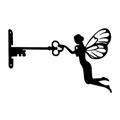 iron of garden Fairy Decoration Fairy Garden Ornament for Wall Lawn Patio Hallway Decor