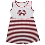 Girls Youth White Mississippi State Bulldogs Tank Dress