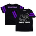 Infant Black University of Sioux Falls Cougars Stripes On Sleeve T-Shirt