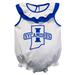 Girls Infant White Indiana State Sycamores Sleeveless Ruffle Bodysuit