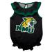 Girls Infant Black Northern Michigan Wildcats Sleeveless Ruffle Bodysuit