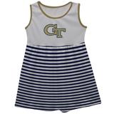 Girls Infant White Georgia Tech Yellow Jackets Tank Top Dress