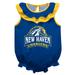 Girls Infant Blue University of New Haven Chargers Sleeveless Ruffle Bodysuit