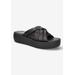 Wide Width Women's Ned-Italy Sandals by Bella Vita in Black Leather (Size 7 1/2 W)