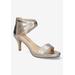 Extra Wide Width Women's Everly Sandals by Bella Vita in Champagne Leather (Size 7 1/2 WW)