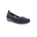 Wide Width Women's Yen Flat by Propet in Navy (Size 10 W)