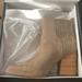 Nine West Shoes | New Nine West Orleeh Faux Suede Ankle Boot, Size 10 | Color: Cream/Tan | Size: 10