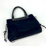 Kate Spade Bags | Kate Spade Black Boxy Purse Handbag Satchel Leather Trim & Handles Os | Color: Black/Silver | Size: Os