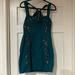 Free People Dresses | Free People Embroidered Metallic Teal Dress | Color: Black/Blue | Size: 8