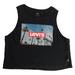 Levi's Tops | Levis Crop Top Tank Top Black. Sleeveless. Size Women's Medium Palm Trees | Color: Black/Red | Size: M