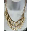 Kate Spade Jewelry | Kate Spade Iridescent Cream And Gold Beaded Necklace | Color: Cream/Gold | Size: Os