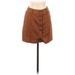 Shein Casual Mini Skirt Mini: Brown Solid Bottoms - Women's Size 6