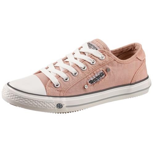 Sneaker DOCKERS BY GERLI Gr. 44, rosa (rosé) Damen Schuhe Sneaker mit Gummikappe